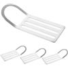 HONMEET 4 Pezzi Fibbia Subacquea in Acciaio Inox 316, d Piegato Argento | Resiste alla Corrosione , Finitura Liscia, per Attrezzatura Outdoor e Borse da Viaggio