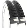 ECOVELO 2 Copertoni 20 x 1.75 (47-406) per Bici Graziella, City Bike | Pneumatici Stradali BiancoNeri in Gomma Bicicletta