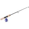 Dilwe Set di canne da pesca sul ghiaccio, in EVA, canna da pesca portatile, set combinato per pesca sul ghiaccio invernale (blu)