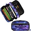 miaozhen PVC Pvc Bag Zipper sacchetto epico fulmine calcio palla arte blu elettrico per ragazze adolescenti e adulte