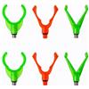 Croch Set di 6 supporti per canna da pesca, 3 stili x 2 colori, arancione/verde, teste porta canna con anelli in gomma, accessori filettati per pesca alla carpa e pesca grossa