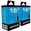 Impac 2 Confezione Cycle Camere D'Aria 16 Valvola Schrader (Auto Tipo Valvola) - 16 X 1.75-2.25 (47-305/57-305)