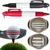 brooksnaji Golf Ball Alignment Marker - Bright Color Stencil Tool | Golf Ball Drawing Tool, Waterproof Quick Dry Marker | Alignment Aid for Golf Enthusiasts Beginners Practice Training