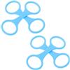 BESTOMZ 4 Pezzi Fissaggio per Boccaglio in Silicone, Clip per Maschera Sub | Leggero e Compatto, Facile da Montare e Rimuovere, Blu, per Boccaglio e Maschera Subacquea