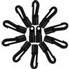 Abaodam 12 Pezzi Ganci Terminali Elastici per Corda, Accessori Kayak e | Plastica Resistente All'acqua, Evita Ruggine e Corrosione, per Corde e Cavi, Uso Nautico su Kayak