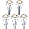 VILLCASE 5 Pezzi Anello Guida Argento per Canna da Pesca, in Acciaio Inox | Accessorio Riutilizzabile Trattamento Antiossidazione, Leggero e Pratico, per Canne Spinning e Jigging