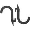 SAFIGLE 2 Pezzi Ganci J per Rack da Squat in Acciaio Nero per Pesi e Bande | Supporto Robusto, Finitura Opaca Spruzzata, Design Salvaspazio, per Palestra Domestica e Organizzazione Attrezzi