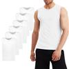 LiKing Pacco da 3/6 Canotta Uomo,100% Cotone,Tank Top Sportive Allenamento Canotte Elasticizzato Stringer Vest,Senza Maniche,con Scollo Rotondo,Casual Canotte estive Smanicato Uomo