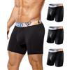 Arjen Kroos Boxer Uomo Gamba Lunga Intimo Sportivo, Confezione da 3 | Microfibra Morbida e Traspirante, Asciugatura Rapida, Senza Etichette, Cintura Larga, Sport e Quotidiano, S~2XL