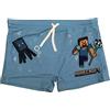 Minecraft Costume da bagno con elastico in vita e lacci azzurro