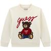 GUESS Felpa per Bambini e Ragazzi Écru
