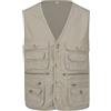YOUTHUP Gilet da Uomo Multitasche Sportivo Gilet da pesca Chiusura a Bottone Vest Safari Caccia Fotografi Outdoor Giacche