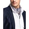 Prettystern Cravatta Ascot Uomo in 100% Seta - Sciarpa Elegante a Due Strati Lavallière da Business e Cerimonia
