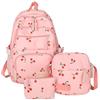 GodbTG Pink Bow Backpack with lunch box, Preppy Backpack for Girls, Cute Kawaii Back pack Set (#8)