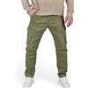 riverso RIVNick - Pantaloni cargo lunghi da uomo, con tasche elasticizzate, colore nero, verde, beige, marrone, 30, 31, 32, 33, 34, 36, 38, 40, 42