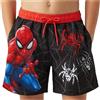 Get Trend Marvel Spiderman Costume Piscina Pantaloncino Bambino 3-10 Anni, Cordino Regolabile e Tasche, UPF 50+ per Piscina Spiaggia