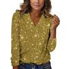 Foweknow Maglione da donna con paillette glitterate, per donna, per ballo, festival, feste, abbigliamento a maniche lunghe, elegante, con scollo a V, elegante