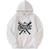 Icrimax Felpa A Cappuccio Maniche Lunghe Retro Abbigliamento Sportivo per Uomini E Donne Lana Oversize Felpa A Cappuccio Hip-Hop Street Pullover XS-3XL