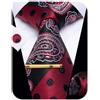 YourTies Cravatte di seta da uomo, motivo scozzese, motivo cachemire, con | Cravatta fazzoletto gemelli fermacravatta scatola regalo, abito camicia smoking, classico formale festa di matrimonio