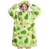 Queenshin Felpa Coperta con Cappuccio e Maniche Donna Uomo Oversize Hoodie | Verde Coperta Portatile Super Morbida Calda Comoda Invernale Regalo Compleanno Natale per Adulti Adolescentee Divano e Casa