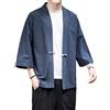 Sunma Uomo Kimono Cardigan Haori Jacket Cloak Giapponesi Hippie 3/4 Manica Cappotto Giacca