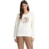 Liu Jo Felpa Leggera Girocollo da Donna con Logo Animalier e Strass, TA5168
