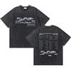 Generico T-Shirt Grafica alla Moda T-Shirt Nera Lavata 2026-27LIVETOUR Stampa Streetwear A Maniche Corte Top Uomo Donna Camicie