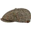 Stetson Hatteras Herringbone Flatcap - Berretto da Uomo in Lana Vergine - Made in Germany - Autunno/Inverno