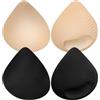 MOBUTOFU 2 Paia Inserti Reggiseno Rimovibili Cotone 85c 90a 90b | Imbottitura Reggiseno, per Sport e Costumi, Finitura Antiscivolo Cuciture Fitte
