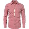 LUYANA Camicia tradizionale da uomo a maniche lunghe, a quadretti | Classico design ricamato, camicia casual con bottoni, stile bavarese, in cotone, a quadri, taglie M-XXXL