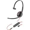 Poly Blackwire 3215 - Cuffie - Archetto - Chiamate e musica - Nero - Monofonico - Digitale