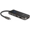 Delock USB Type-C™ Dockingstation 4K - HDMI / USB Hub / SD - Micro SD Slot / PD 3.0 85 W Oberfläche aus gehärtetem Glas