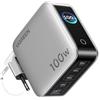Ugreen Caricabatterie da muro rapido UGREEN Nexode Pro da 100 W con tecnologia GaN, display intelligente e comandi touch, colore grigio. 5 in 1, 1 porta USB-A e 4 porte USB-C