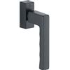 HOPPE Toulon SecuForte 11736045 - Maniglia per finestra VK, 32-42 mm, in alluminio opaco, colore: Nero