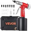 VEVOR Kit Rivettatrice Pneumatica per Inserti Filettati 8 Mandrini per Auto | Pistola per Rivettati, 8 Mandrini SAE e Metrici, M4 M5 M6 M8 M10, 1/4 5/16 3/8, Forza di Trazione 1216 kg, per Edilizia