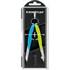 STAEDTLER Mars Comfort 556 Compasso - neon blu/verde, Ø 23 cm | Compasso di precisione con guida a fuso & testa a molla - astuccio, plastica-metallo - Art.-Nr. 556 00-N1