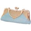 CORIOS Pochette Donna Strass Clutch Borsetta da Sera Pochette Piccolo con Catena Borsa Scintillante Cerimonia Borsa a Spalla Elegante Borsa a Tracolla per Cocktail Festa Ballo Cerimonia Blu Chiaro