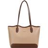 CORIOS Borsa a Mano Donna in PU Pelle Impermeabile Borsa a Spalla a Tracolla Grande Borsa per la Spesa Ventiquattrore Portadocumenti Cartella Elegante Ufficio Business Borsa Tote Kaki