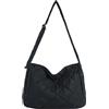 CORIOS Borsa Trapuntata da Donna Borse Cotone Trapunta Borse Messenger Leggero Gonfie Borse a Spalla Grande Borsa per la Spesa Elegante Borsa a Mano Nylon Borsa a Tracolla Moda Borsa Tote Nero