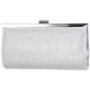 CORIOS Strass Clutch Donna Borsetta da Sera Borsa Scintillante Cerimonia Borsa a Tracolla Pochette Piccolo con Catena Elegante Borsa a Spalla Borse Messenger per Cocktail Festa Ballo Cerimonia Argento