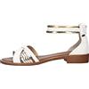 VALLEVERDE SANDALI DONNA 16035 IN PELLE BIANCO ORO