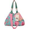 Fritzi aus Preussen Fritzi x Frida Kahlo Izzy Limited Denim borsa shopper donna canvas a spalla capiente con bottone a pressione uso quotidiano tempo libero lavoro 29 x 42 x 15 cm - Rosa, Viola, Verde, Arancione, Blu