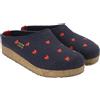 NATURAL LOOK Clogs Haflinger Grizzly Cuoricini Mittelblau Wollfilz 40
