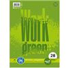 Staufen Green 608572028 - Quaderno a 4 fori, formato DIN A4, motivo Work, rigatura 28 (5 mm a quadretti con linee marginali), 80 fogli, 4 fori, carta riciclata, 70 g/m², colore: Bianco