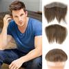 Lordhair Parrucca Uomo PU Frontale,100% Remy Human Hair per Protesi Capelli da Uomo,Toupee European Human Hair Pieces For Men