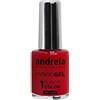 Andreia Smalto per unghie professionale in gel ibrido a 2 passi, senza lampada richiesta, lunga durata e facile da rimuovere, colore fusione H31 colore corallo marrone | tonalità rosa e rosso