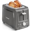Cuisinart Tostapane Core 2 fette | Fessure extra lunghe per pane artigianale | Funzione bagel | High-Lift Quickview™ | Scongelamento | Vassoio briciole | Grigio pietra