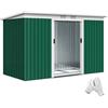 Outsunny Capanno Casetta Attrezzi da Giardino in Acciaio con Porte Scorrevoli