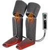 HOMCOM Massaggiatore Gambe a Compressione d'Aria con 3 Modalità Grigio