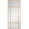 HOMCOM Specchio da Muro a Finestra Montaggio Verticale Orizzontale 110x50cm Oro